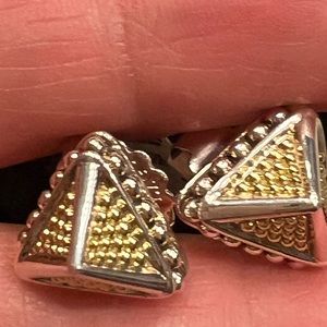 Lagos Pyramid style stud earrings. BNEW.
